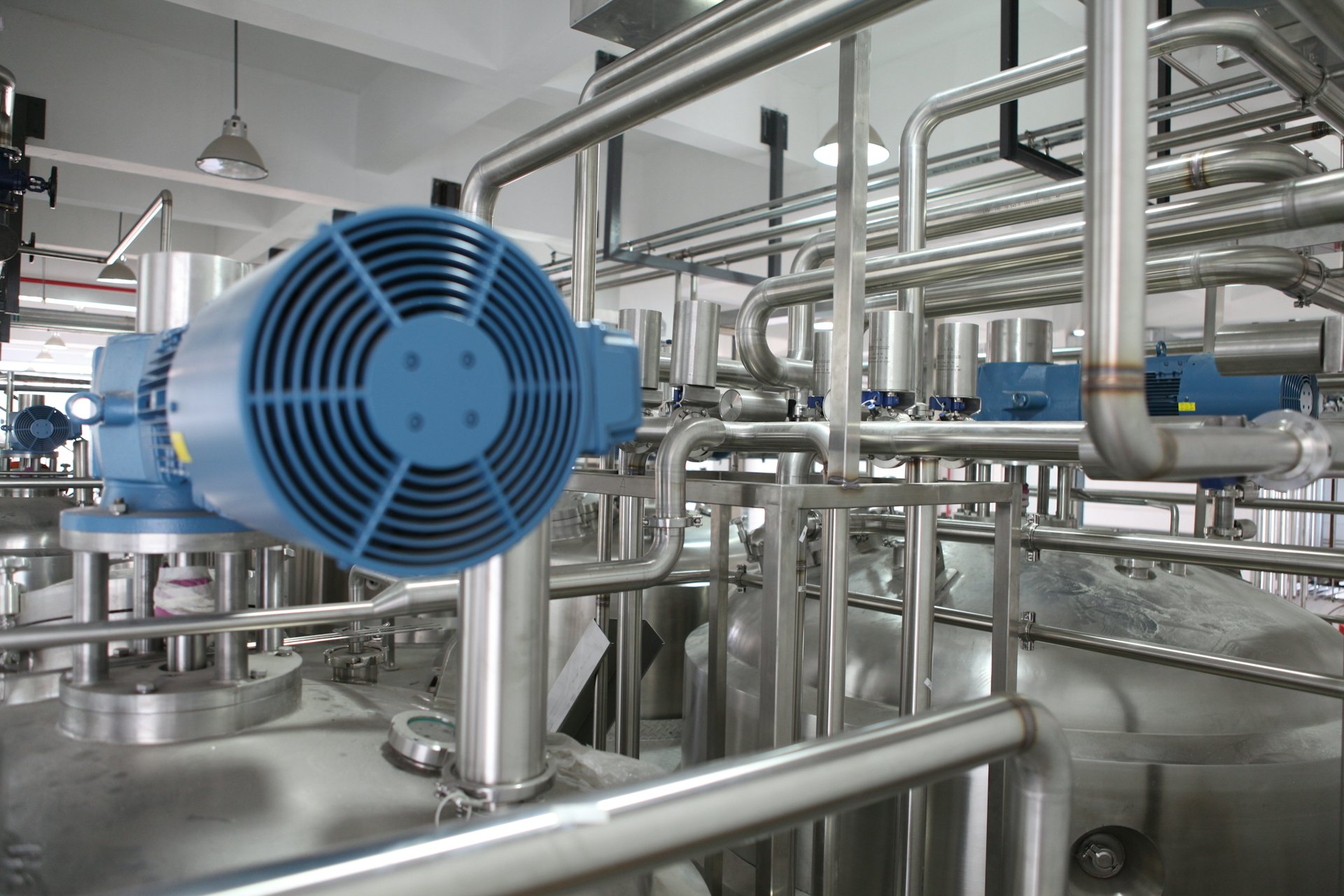 Mechanical room with air handling equipment